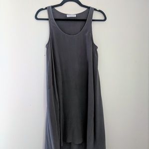 Grey Everlane Silk Tank Dress